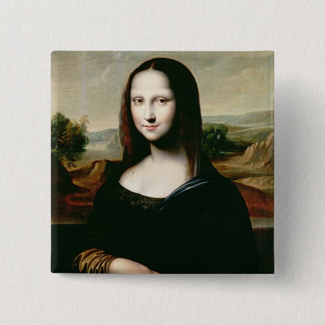 Mona Lisa, Kopie der Malerei von LEONARDO DA Vin Button (Vorderseite)
