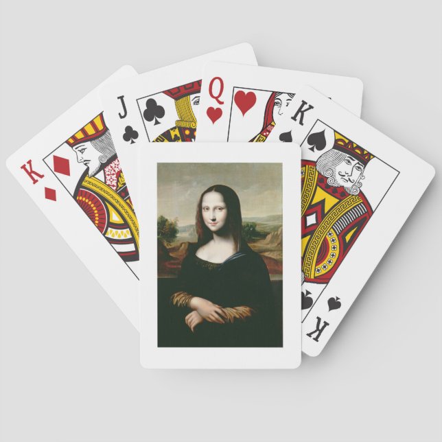 Mona Lisa, Kopie des Gemäldes von Leonardo da Vin Spielkarten (Rückseite)