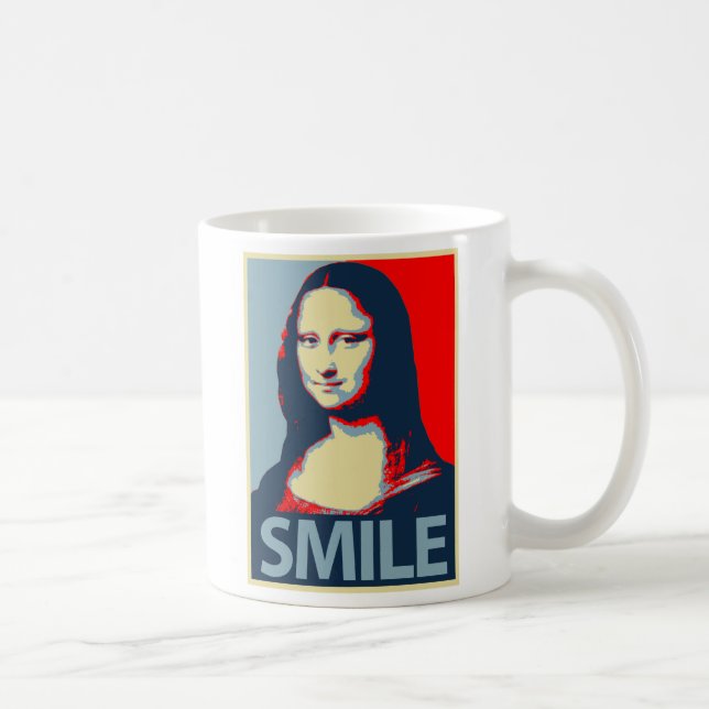 Mona Lisa Lächeln Kaffeetasse (Rechts)