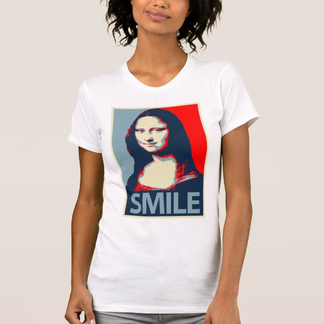 Mona Lisa Lächeln T-Shirt (Vorderseite)