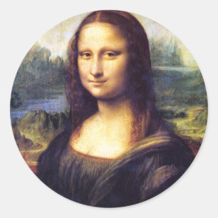 Mona Lisa, Leonardo da Vinci Runder Aufkleber