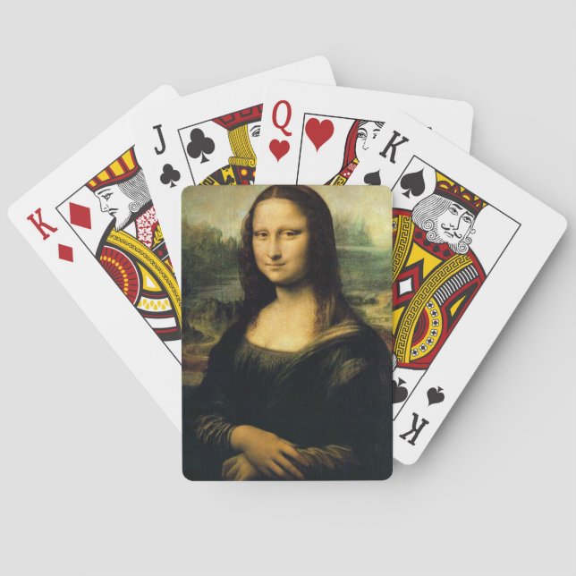 Mona Lisa, Leonardo da Vinci Spielkarten (Rückseite)