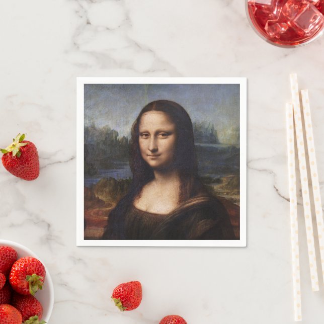 Mona Lisa & Leonardo da Vinci / Vintag Italien Serviette (Beispiel)
