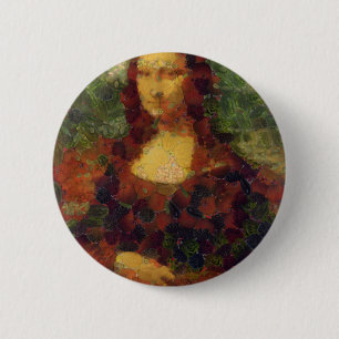 Mona Lisa Lettuce Vegane Kunstparadies Button