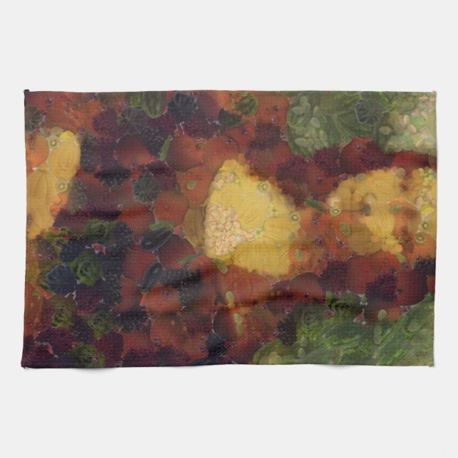 Mona Lisa Lettuce Vegane Kunstparadies Geschirrtuch (Horizontal)