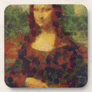 Mona Lisa Lettuce Vegane Kunstparadies Getränkeuntersetzer
