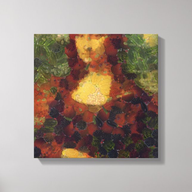 Mona Lisa Lettuce Vegane Kunstparadies Leinwanddruck (Vorderseite)