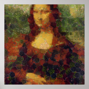 Mona Lisa Lettuce Vegane Kunstparadies Poster