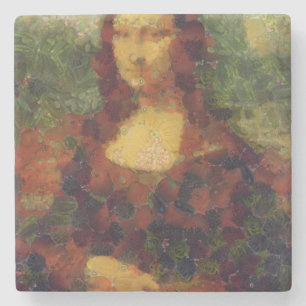 Mona Lisa Lettuce Vegane Kunstparadies Steinuntersetzer
