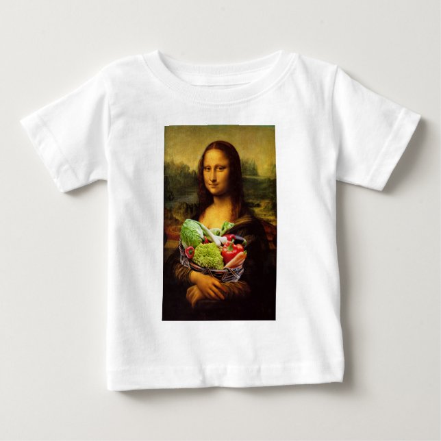 Mona Lisa Lieben Gemüse Baby T-shirt (Vorderseite)