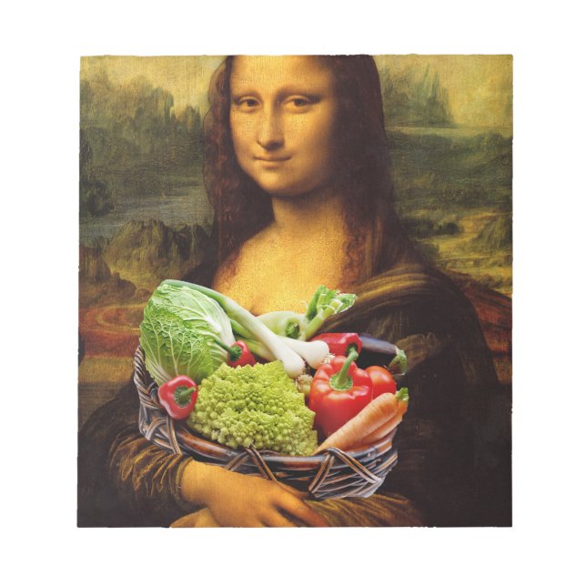 Mona Lisa Lieben Gemüse Notizblock (Vorderseite)