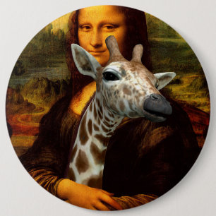 Mona Lisa Lieben Giraffen Button