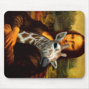 Mona Lisa Lieben Giraffes Mousepad