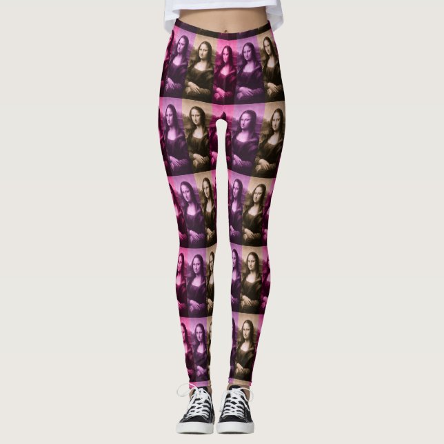 Mona Lisa Lila Pink Chocolate Leggings (Vorderseite)
