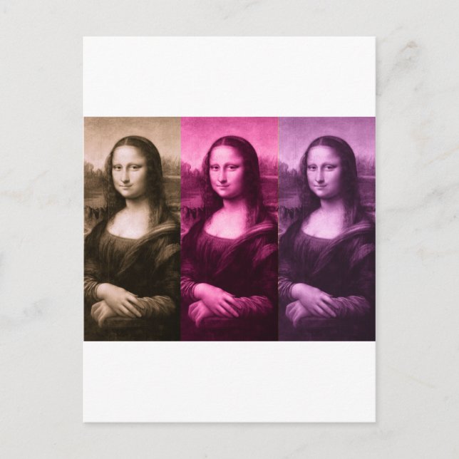 Mona Lisa Lila Pink Chocolate Postkarte (Vorderseite)