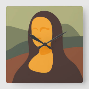 Mona Lisa Malerei Kunst-Quadrat Uhr