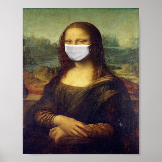 Mona-Lisa-Maske Poster (Vorne)