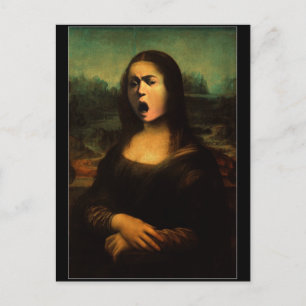 Mona Lisa Medusa Caravaggio Postkarte