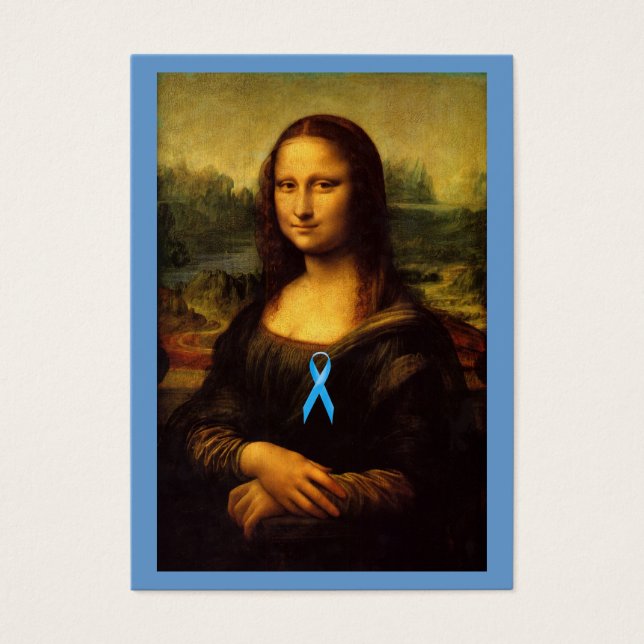 Mona Lisa mit blauer Schleibe (Vorderseite)