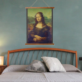 Mona Lisa mit einem Funken Wandteppich Mit Holzrahmen