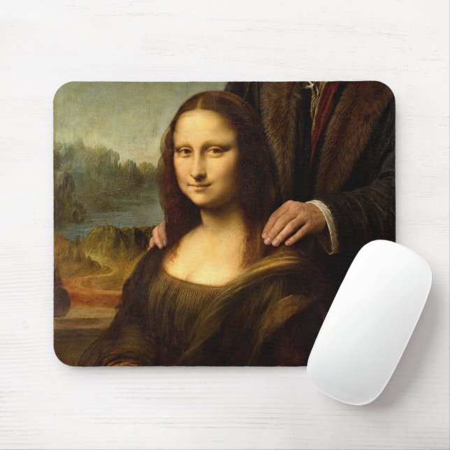 Mona Lisa mit einem männlichen Begleiter Mousepad (Mit Mouse)