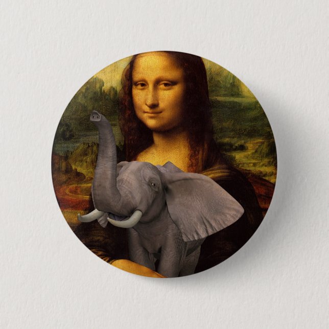 Mona Lisa mit Elephant Button (Vorderseite)