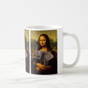 Mona Lisa mit Elephant Kaffeetasse