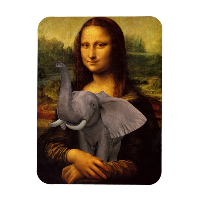 Mona Lisa mit Elephant Magnet (Vertikal)