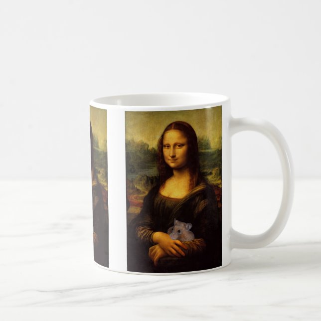 Mona Lisa mit Hamster Kaffeetasse (Rechts)