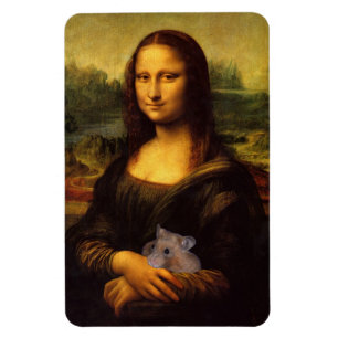 Mona Lisa mit Hamster Magnet