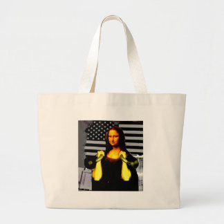 Mona Lisa mit KettleBells Jumbo Stoffbeutel