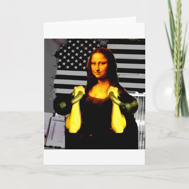 Mona Lisa mit KettleBells Karte (Vorderseite)
