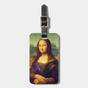 Mona Lisa mit Lila Band Gepäckanhänger