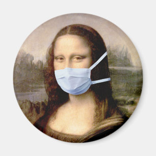 Mona Lisa mit Maske Da Vinci Spoofing The Arts Magnet