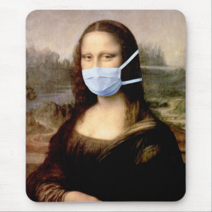 Mona Lisa mit Maske Da Vinci Spoofing The Arts Mousepad