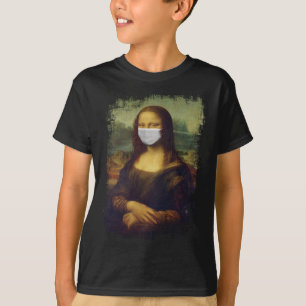 Mona Lisa mit Maske T-Shirt