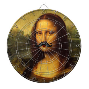 Mona Lisa mit Mustache Dartscheibe