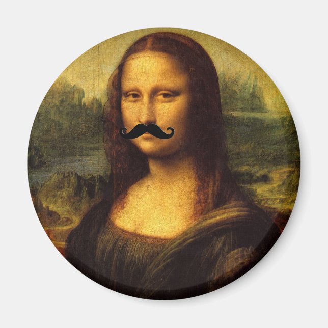 Mona Lisa mit Mustache Magnet (Vorne)