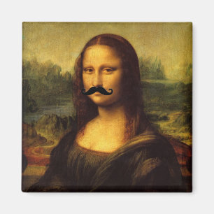 Mona Lisa mit Mustache Magnet