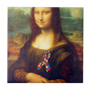 Mona Lisa mit Puzzle Ribbon Fliese