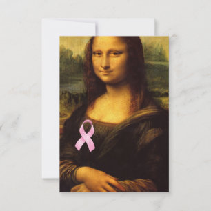 Mona Lisa mit rosa Ribbon