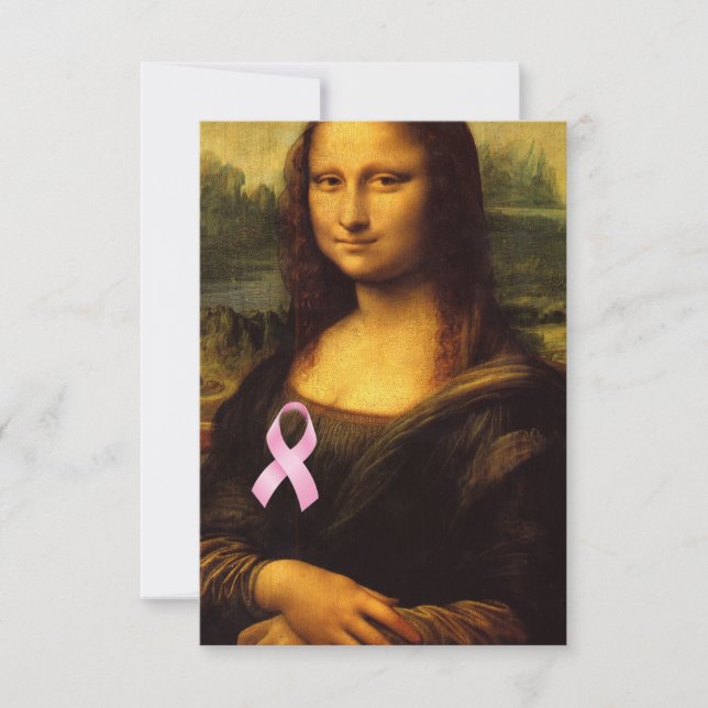 Mona Lisa mit rosa Ribbon (Vorderseite)