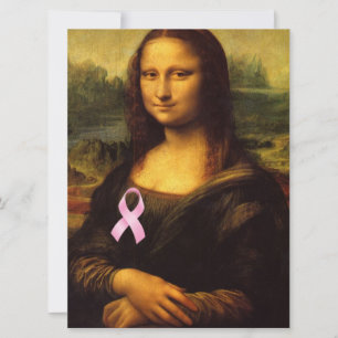 Mona Lisa mit rosa Ribbon