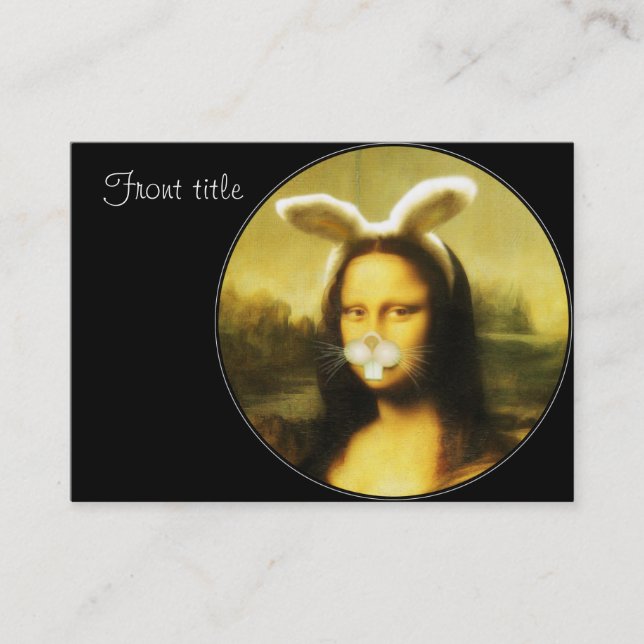 Mona Lisa mit sonnigen Ohren und Whiskers Visitenkarte (Vorderseite)