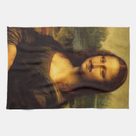 Mona lisa mustache handtuch