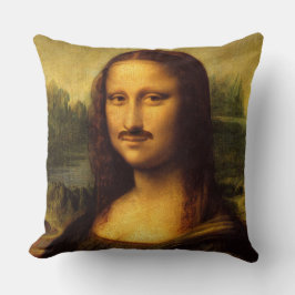 Mona lisa mustache kissen