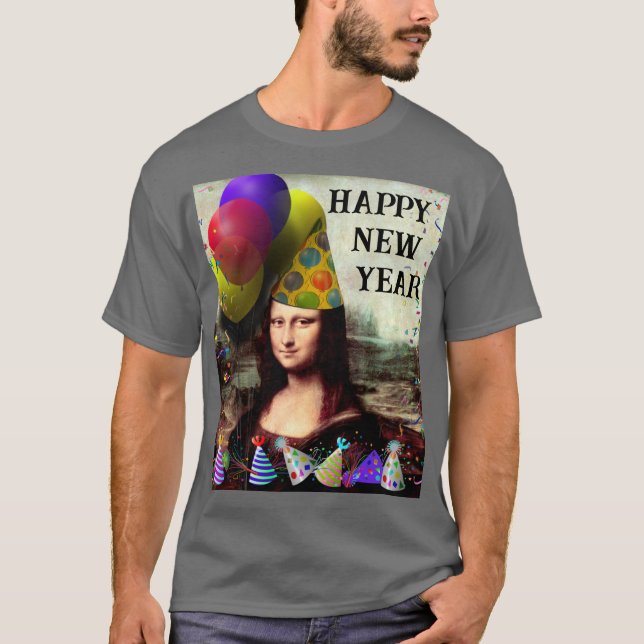 Mona Lisa New Years T-Shirt (Vorderseite)