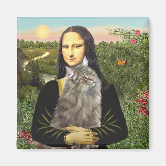 Mona Lisa - Norweigan Forest Cat Magnet (Vorne)