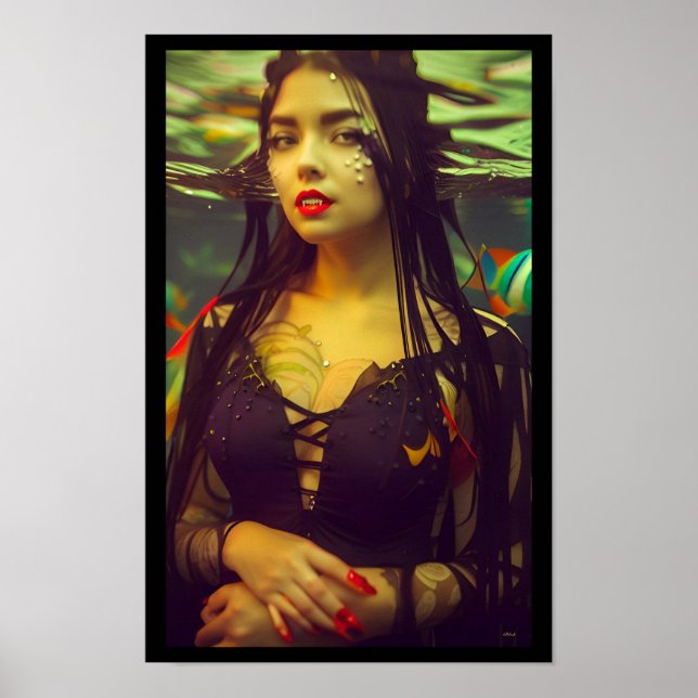 Mona Lisa oder ein Sexy Underwater Vampire Poster (Vorne)