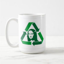 Mona Lisa Öko-freundliches Recycling-Symbol Kunst